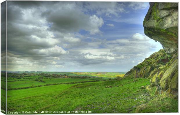 View from Almscliff Crag #2. Canvas Print by Colin Metcalf