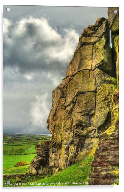 Almscliff Crag Profile #1 Acrylic by Colin Metcalf