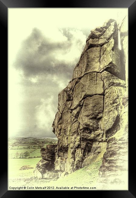 Almscliff Crag Profile #3. Framed Print by Colin Metcalf