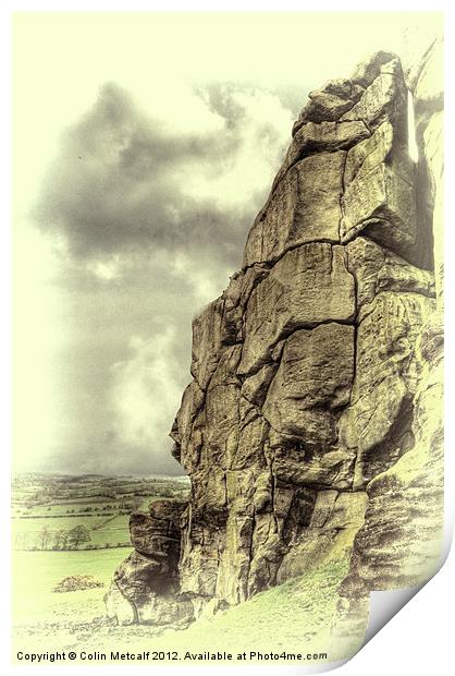 Almscliff Crag Profile #3. Print by Colin Metcalf