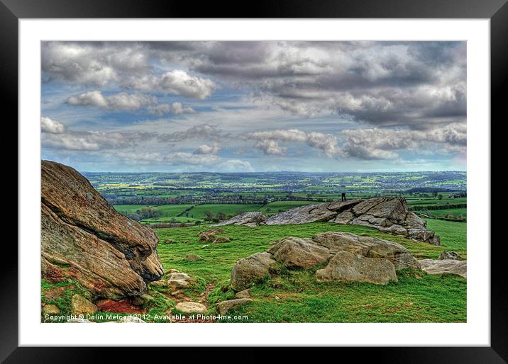 View from Almscliff Crag #4. Framed Mounted Print by Colin Metcalf