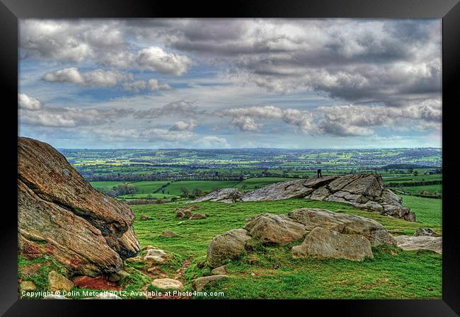 View from Almscliff Crag #4. Framed Print by Colin Metcalf