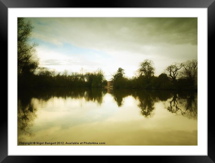 Lake House Framed Mounted Print by Nigel Bangert