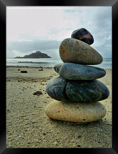 Zen at St Michaels Mount Framed Print by Lucy Antony