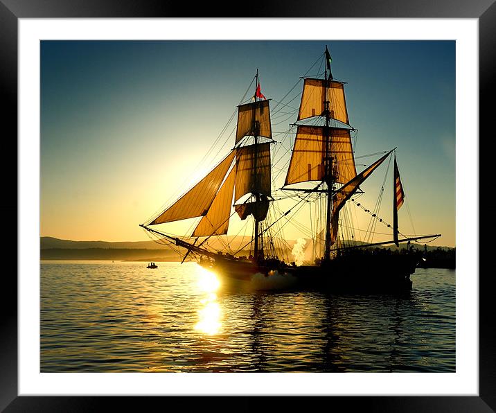 Cannon Fire Framed Mounted Print by Steve James