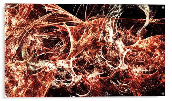 flames of destruction Acrylic by Sharon Lisa Clarke