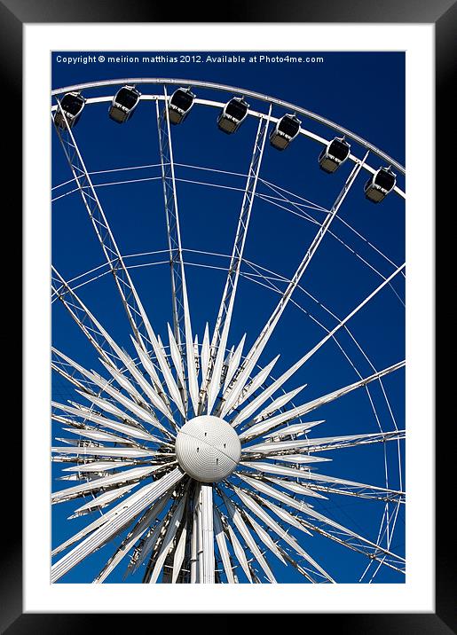 Liverpool Ferris wheel Framed Mounted Print by meirion matthias