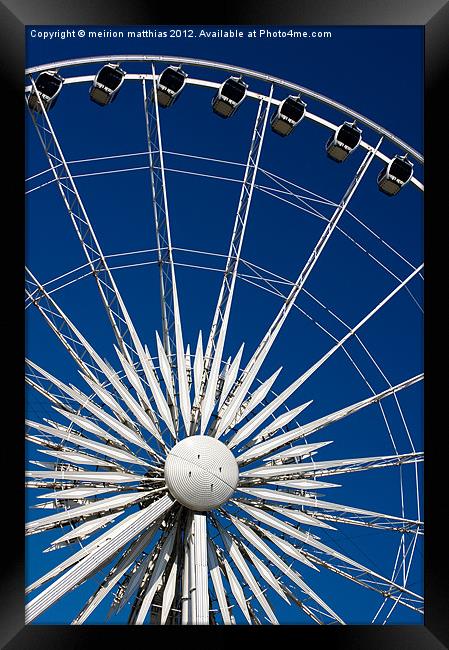 Liverpool Ferris wheel Framed Print by meirion matthias