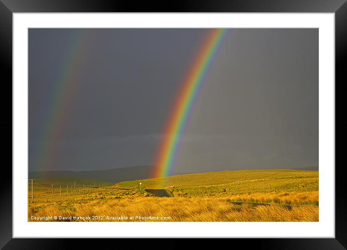 Rainbow Road Framed Mounted Print by David Hancox
