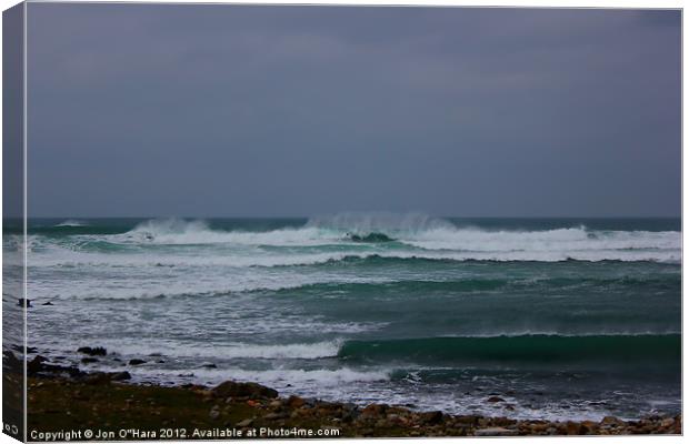 HEBRIDES WINDWARD WAVES 2 Canvas Print by Jon O'Hara