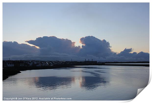 HEBRIDES STORNOWAY HARBOUR REFLECTION 1 Print by Jon O'Hara