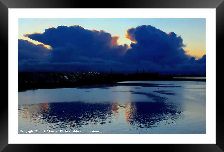 HEBRIDES STORNOWAY HARBOUR REFLECTION 7 Framed Mounted Print by Jon O'Hara