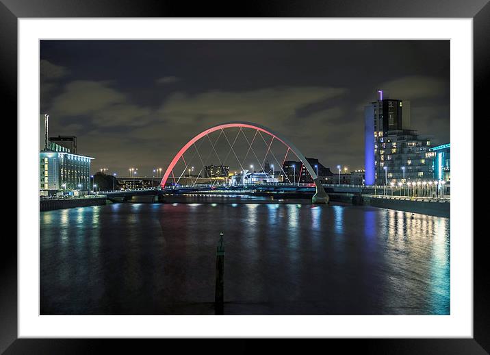Squinty Bridge Glasgow Framed Mounted Print by Patrick MacRitchie