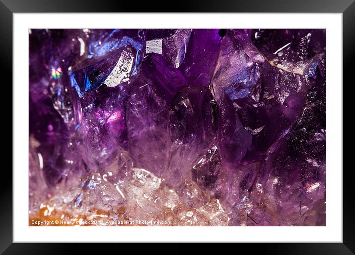 Amethyst Framed Mounted Print by Neal P