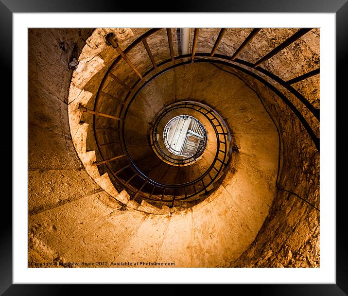 Spiral Too Framed Mounted Print by Matthew Bruce