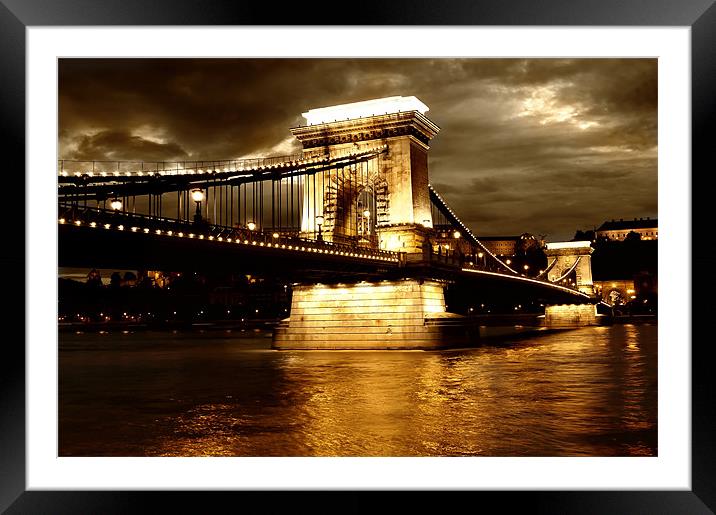 The Chain Bridge Framed Mounted Print by Mary Lane