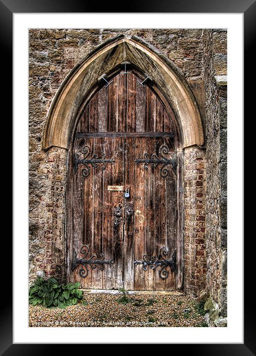 Tudor Church Door Framed Mounted Print by kim Reeves