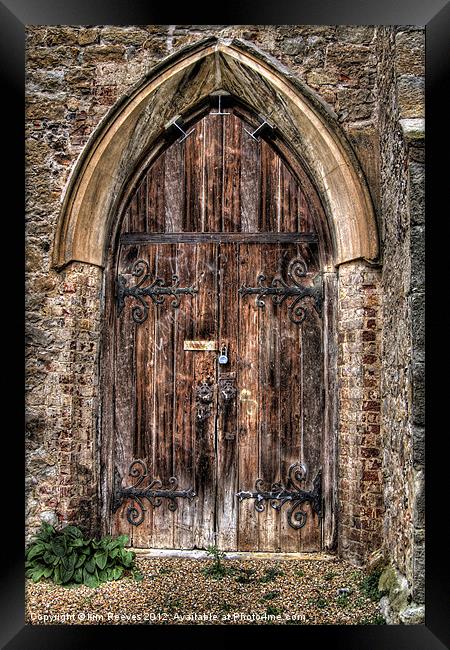 Tudor Church Door Framed Print by kim Reeves