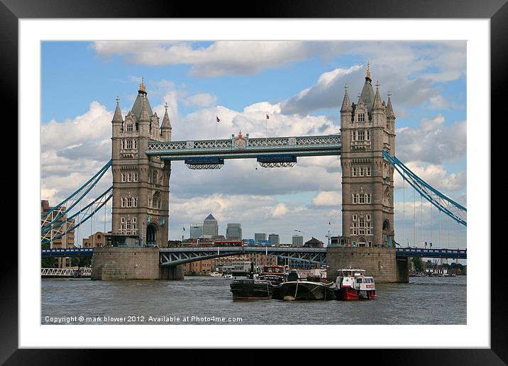 Tower bridge Framed Mounted Print by mark blower