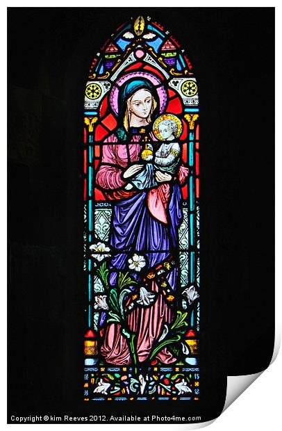 Stained Glass Window Print by kim Reeves