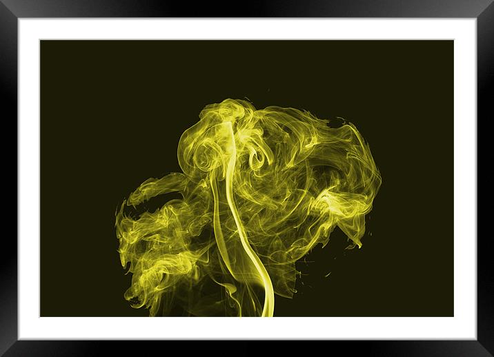 Explosive Yellow Framed Mounted Print by Steve Purnell