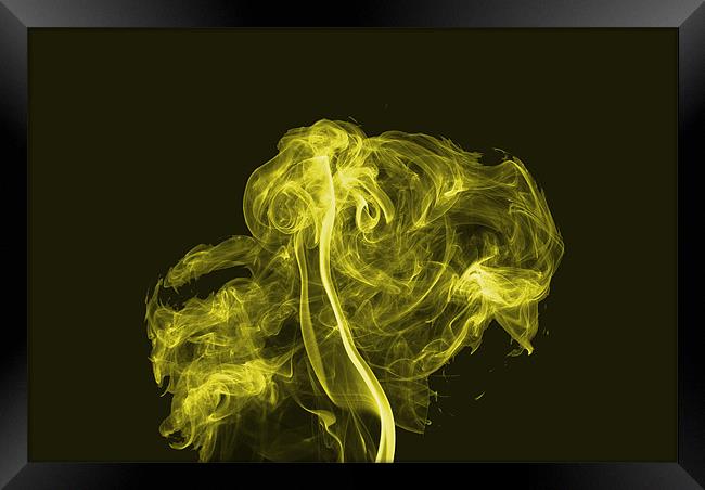 Explosive Yellow Framed Print by Steve Purnell