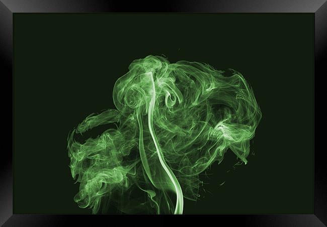 Explosive Green Framed Print by Steve Purnell