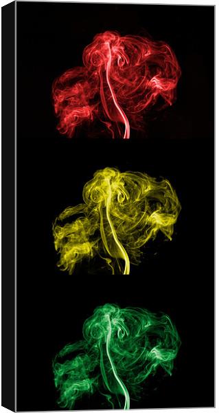 Explosive Traffic Lights Canvas Print by Steve Purnell