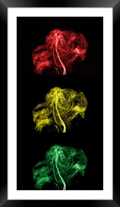 Explosive Traffic Lights Framed Mounted Print by Steve Purnell
