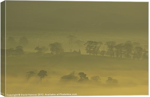 Golden Mist Sunrise Canvas Print by David Hancox
