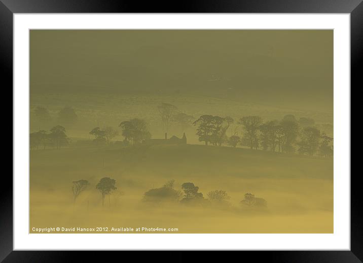 Golden Mist Sunrise Framed Mounted Print by David Hancox