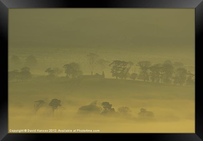 Golden Mist Sunrise Framed Print by David Hancox