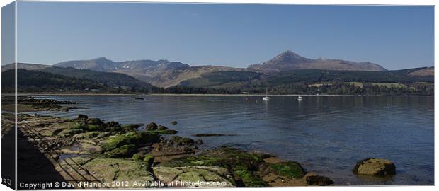 Brodick View Of Goat Fell Canvas Print by David Hancox