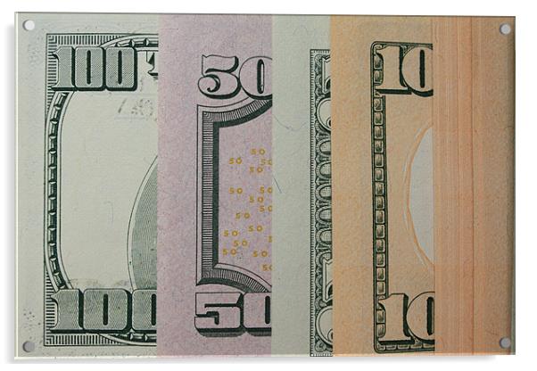 Color of money Acrylic by Albert Gallant