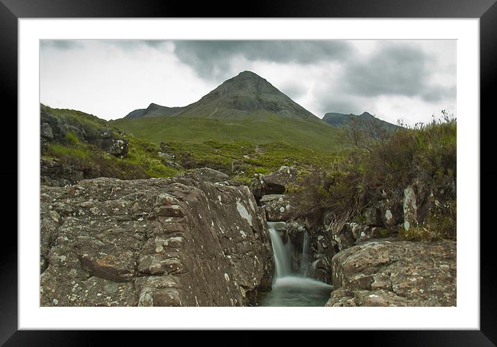 Mountain Falls Framed Mounted Print by Sam Jowett