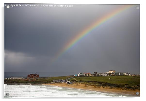 Headland Rainbow Acrylic by Canvas Landscape Peter O'Connor