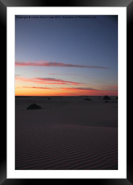 Before Sunrise at Mungo Framed Mounted Print by Carole-Anne Fooks