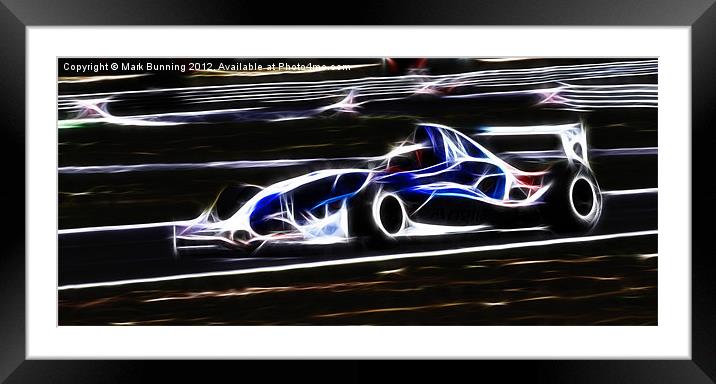 Electric car racing Framed Mounted Print by Mark Bunning