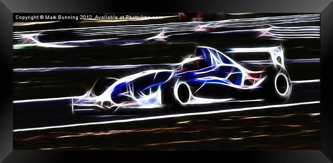 Electric car racing Framed Print by Mark Bunning