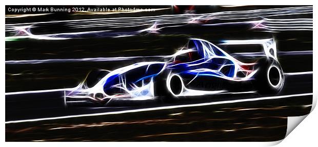 Electric car racing Print by Mark Bunning