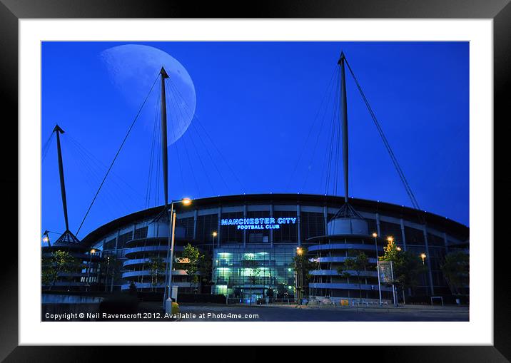 The City of Manchester Stadium Framed Mounted Print by Neil Ravenscroft