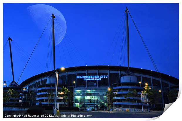 The City of Manchester Stadium Print by Neil Ravenscroft