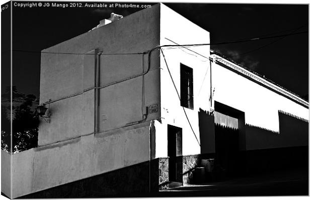 Black + White Building Canvas Print by JG Mango