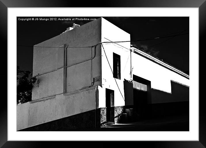 Black + White Building Framed Mounted Print by JG Mango