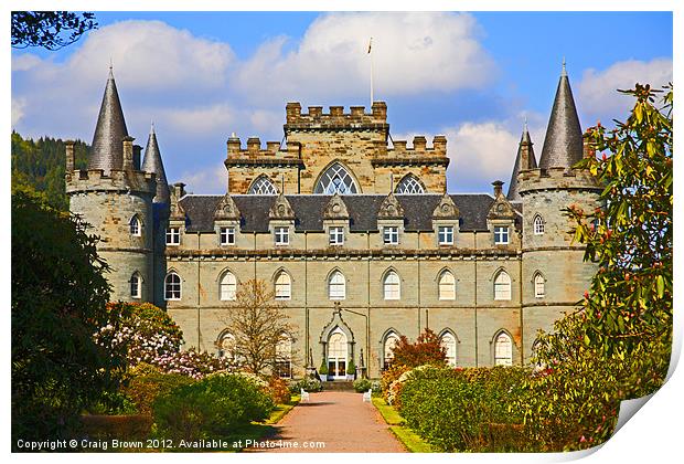 Inveraray Castle, Scotland Print by Craig Brown