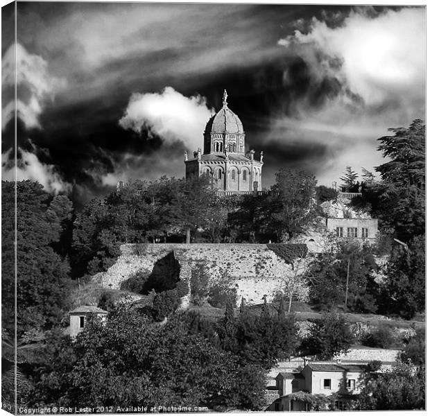Forcalquier Citadel Canvas Print by Rob Lester