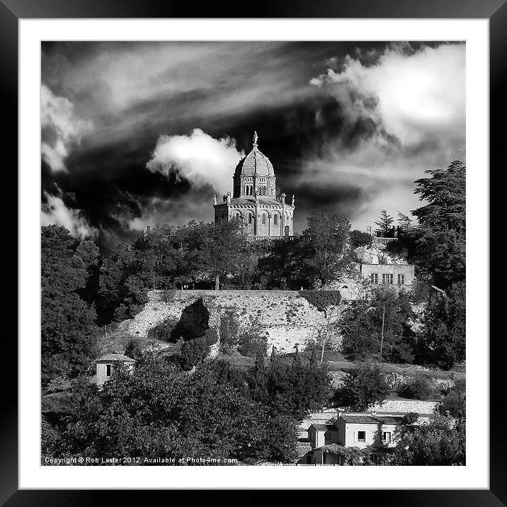 Forcalquier Citadel Framed Mounted Print by Rob Lester