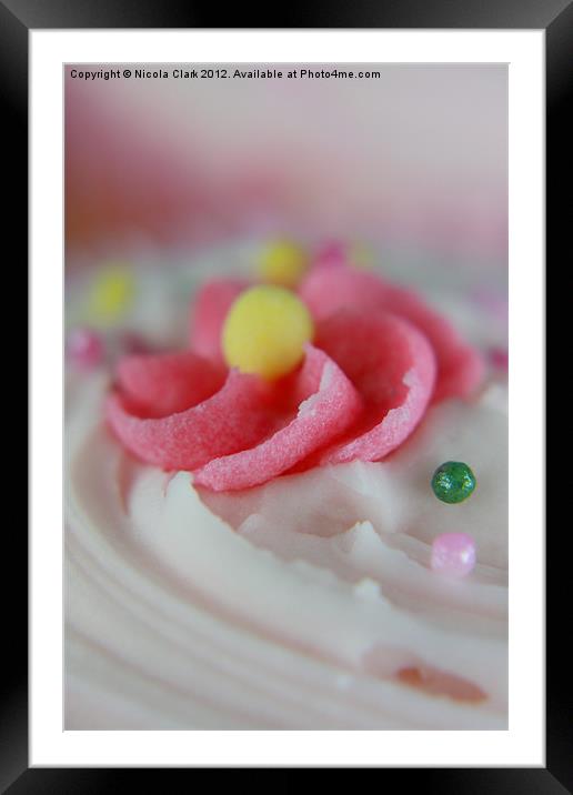 Cupcake Icing Framed Mounted Print by Nicola Clark