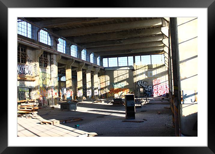 Shadows in the Warehouse, Late Afternoon Framed Mounted Print by Wyatt Slate