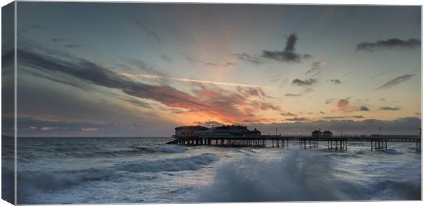Cromer Pier - Sunrise Canvas Print by Simon Wrigglesworth